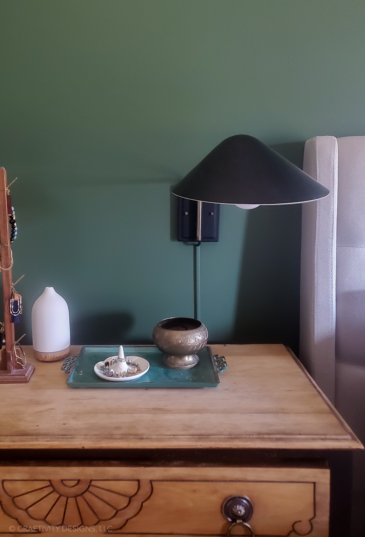 DIY Wall Sconce Cord Cover