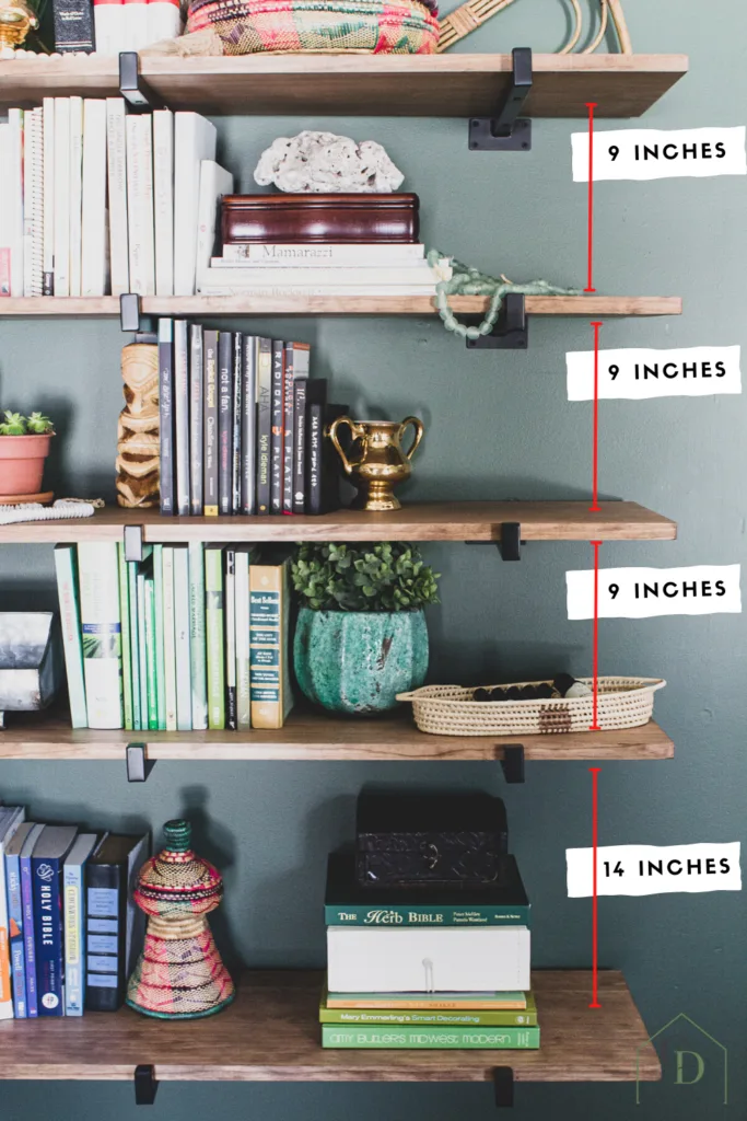 distance between shelves