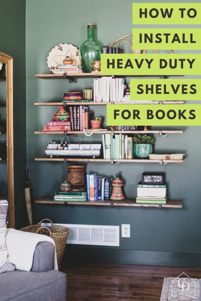 how to install heavy duty shelf brackets for wall shelves for books