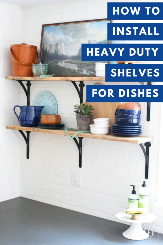 how to install heavy duty shelves for kitchen to hold dishes