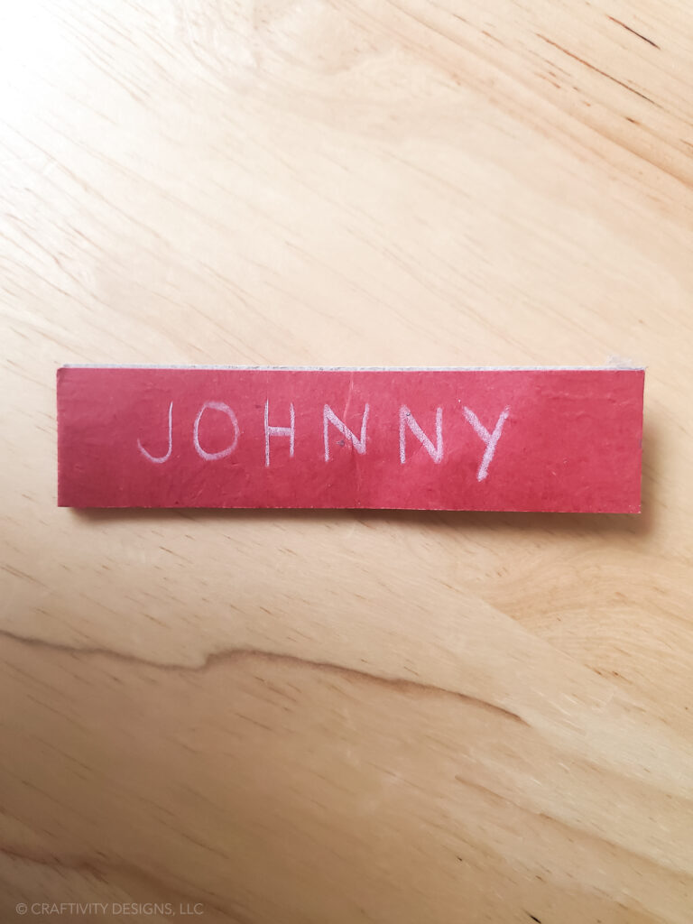 Johnny Rose Name Tag, Rosebud Hotel Name Tag
