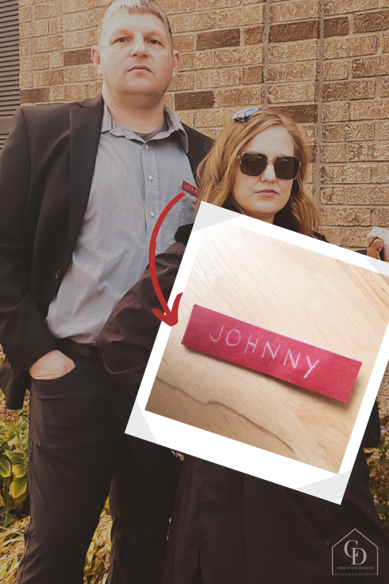 Johnny Rose Name Tag, Rosebud Hotel Name Tag