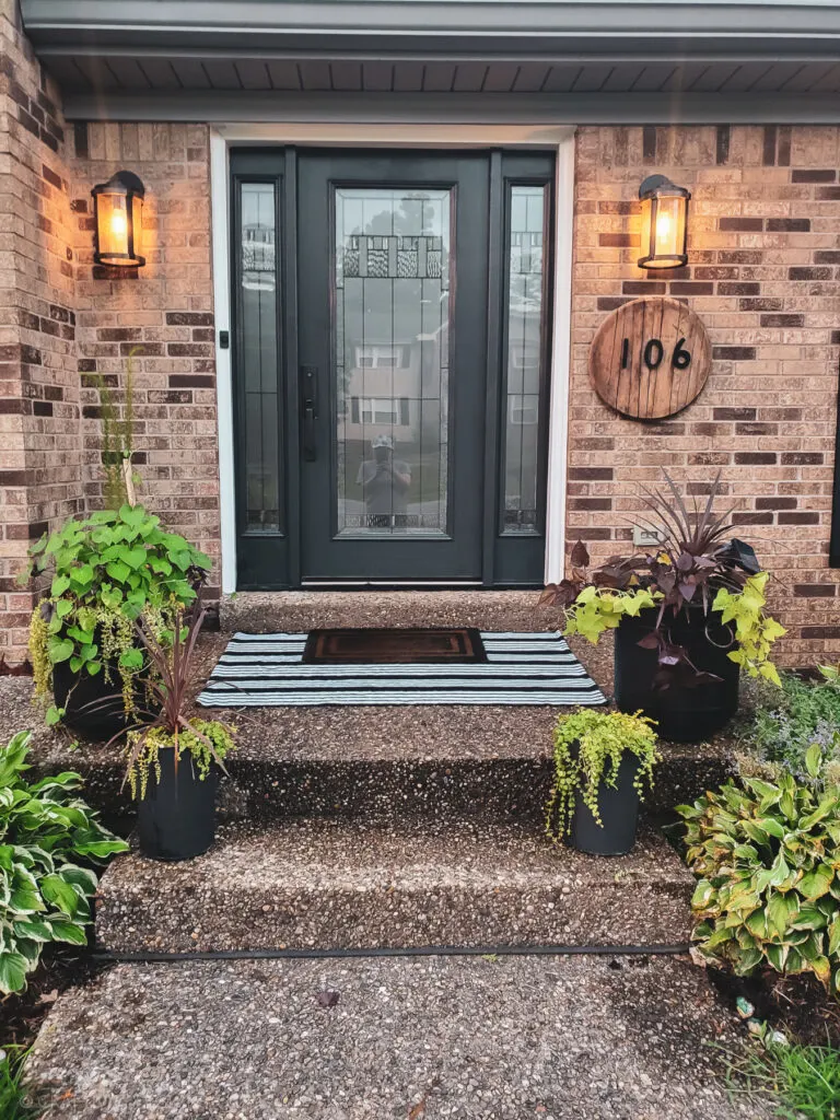 Black Front Door painted with BM Black Panther