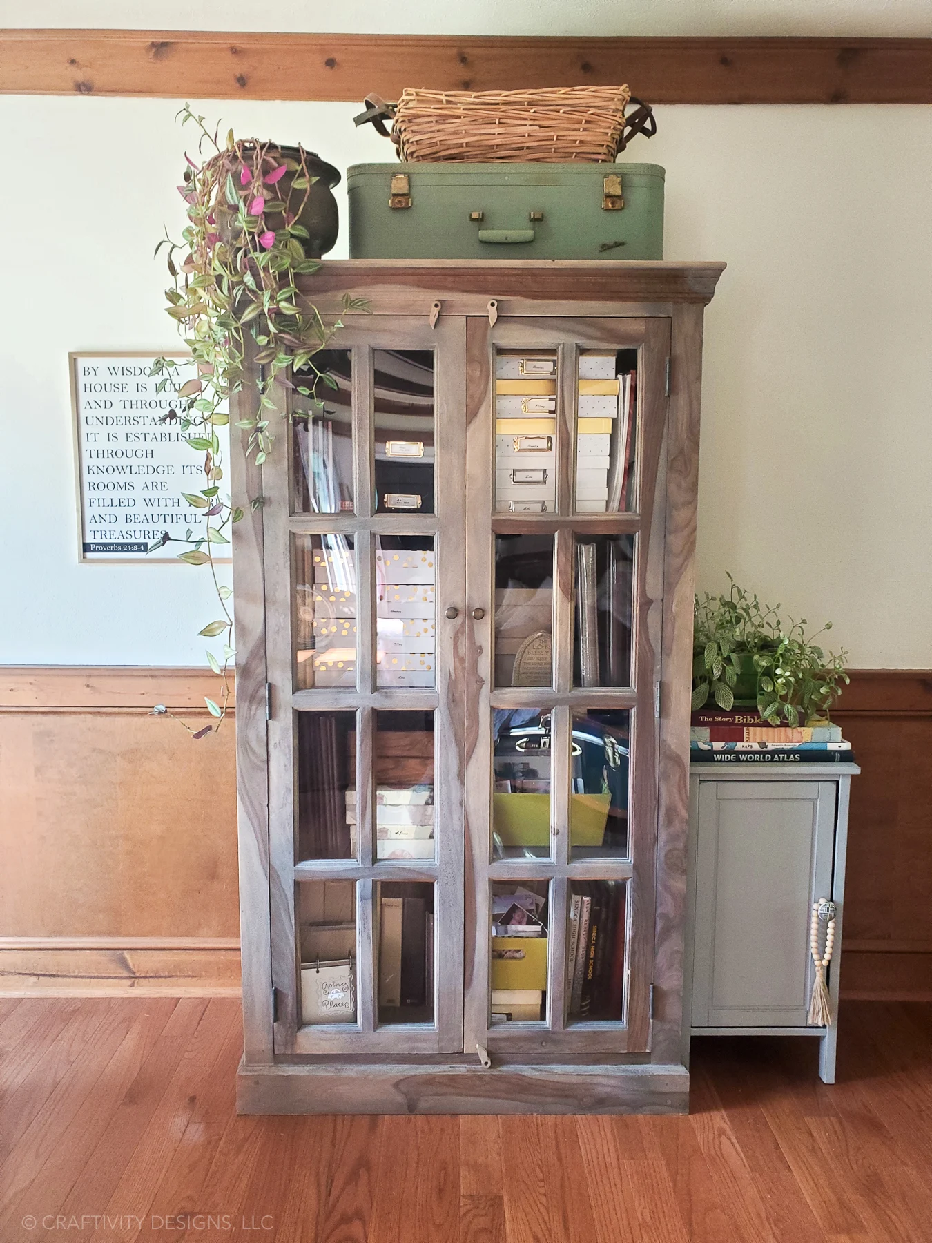 Rustic Display Cabinet before Makeover