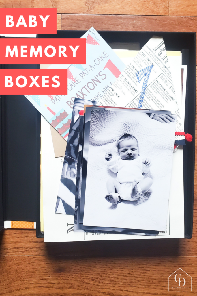 Baby memory boxes for keepsakes, mementos, photos, and more!