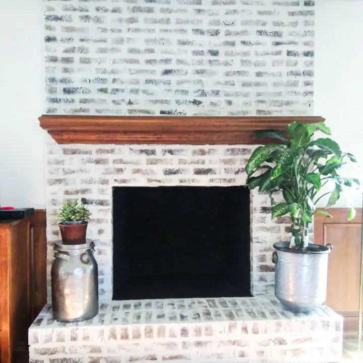 paint the inside of a fireplace - the firebox - black