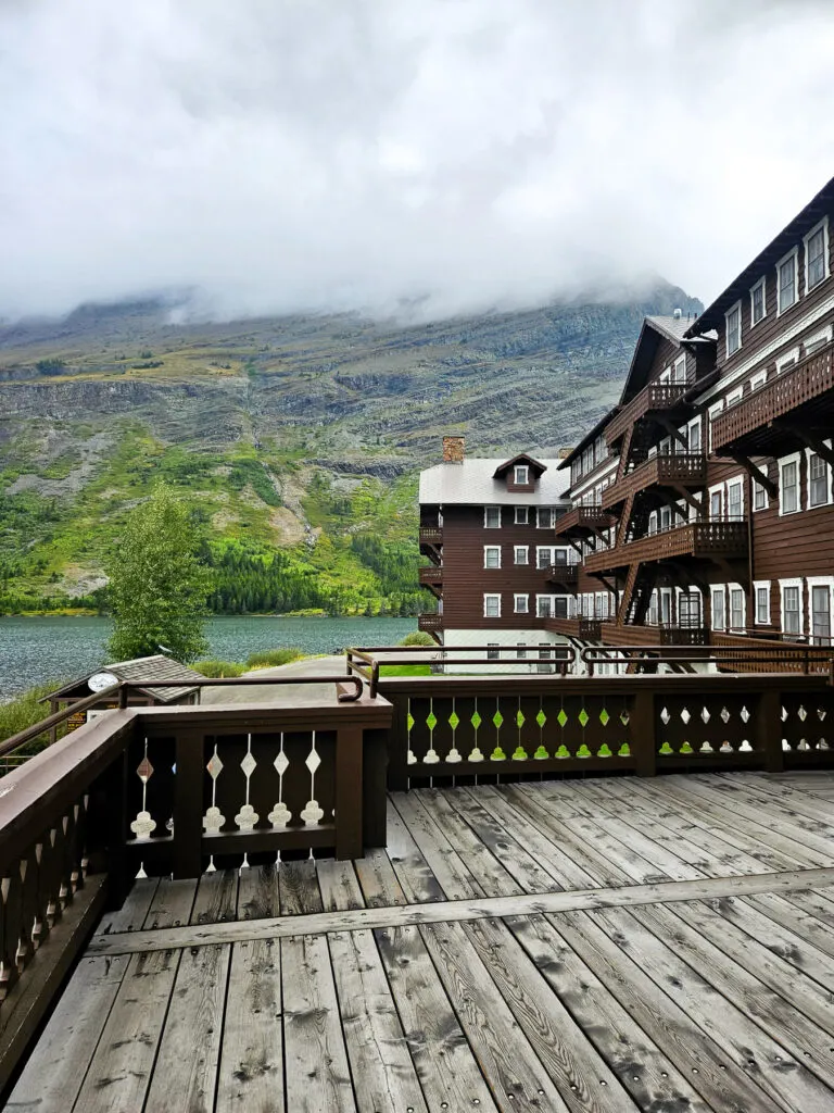 Swiss Chalet Style Architecture and Design of the Many Glacier Hotel at Glacier National Park