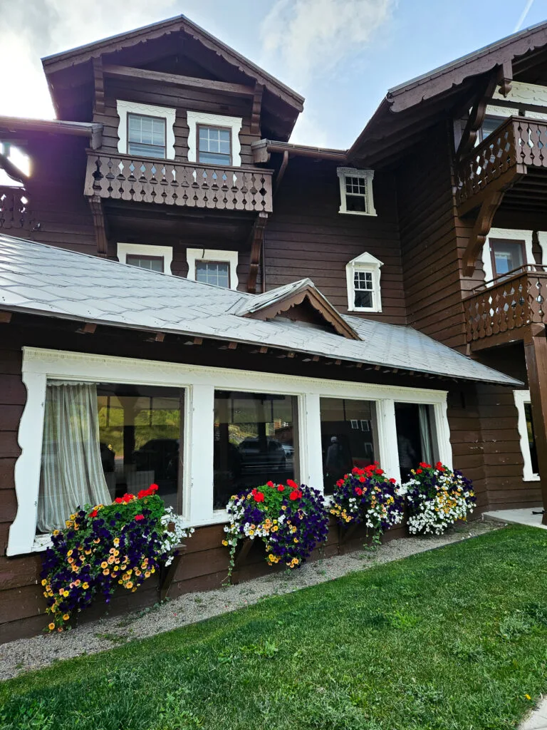 Swiss Chalet Style Architecture and Design of the Many Glacier Hotel at Glacier National Park