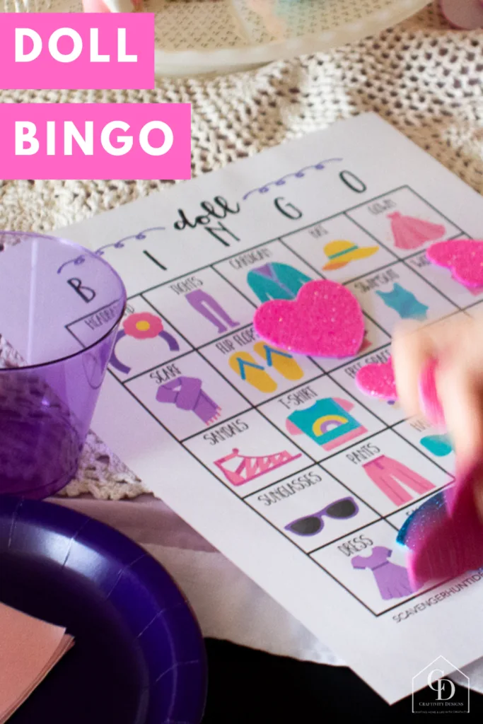 doll bingo game for barbie or 18 inch dolls