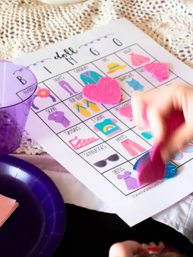 doll bingo game for barbie or 18 inch dolls