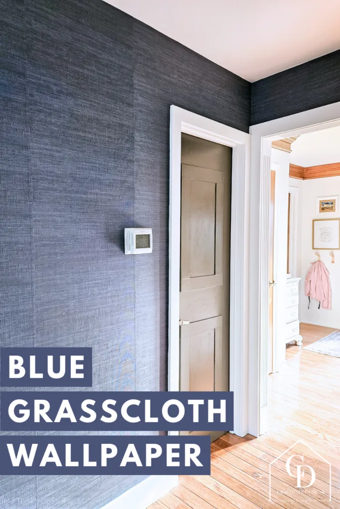 blue grasscloth wallpaper