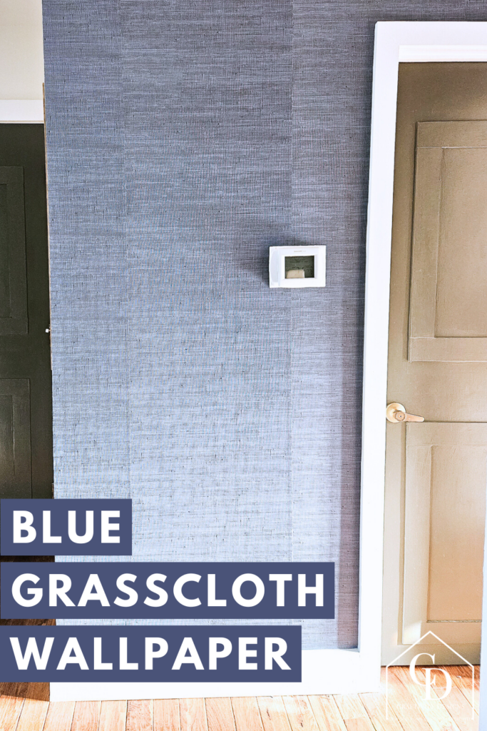 blue grasscloth wallpaper